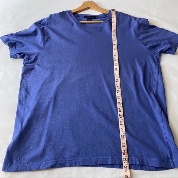 Club Monaco Logo Tee Club Monaco Crest Everyday Casual Shirt Blue Indigo Sz XL - Picture 7 of 7